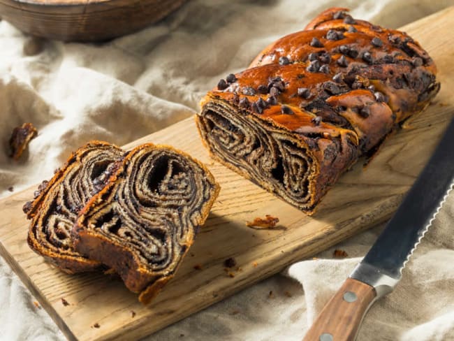 Brioche tressée au chocolat