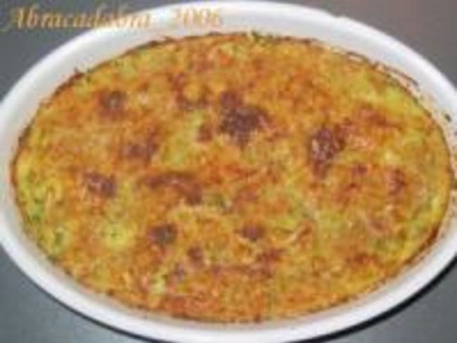 Gratin de riz et courgettes au munster