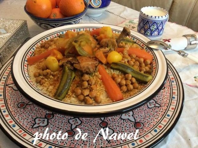 Couscous au poulet de la cuisine algérienne