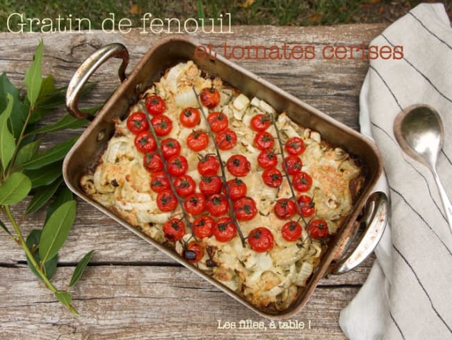 Gratin de fenouil et tomates cerises en crumble