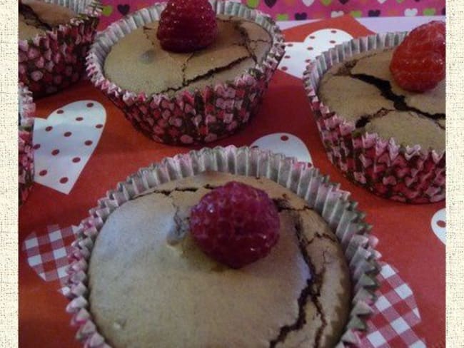 Muffins au chocolat au cœur framboise pour un délicieux goûter