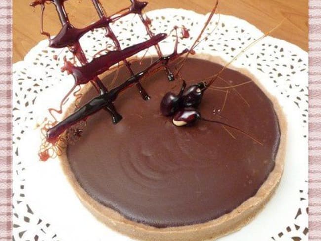 Tarte au chocolat corsé