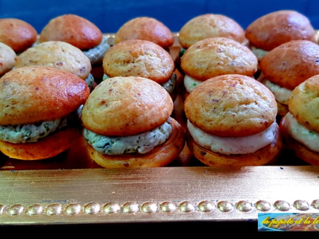 Bouchées comme des macarons pour un apéritif entre amis