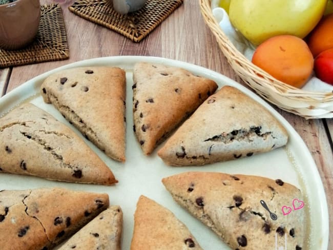 Scones aux pépites de chocolat