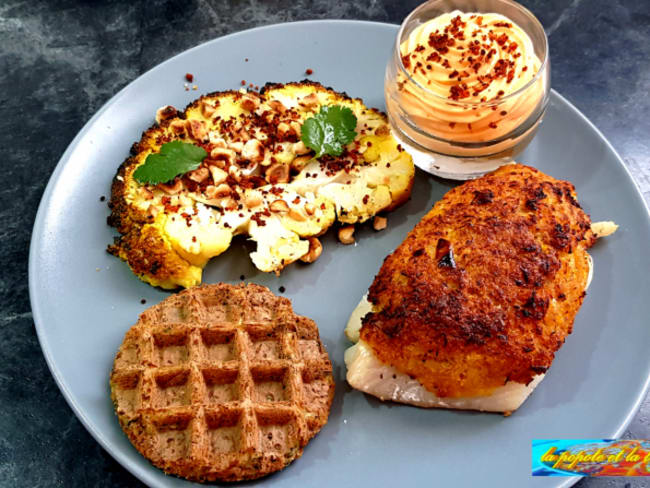 Gaufre salée au crabe pour un apéro qui change