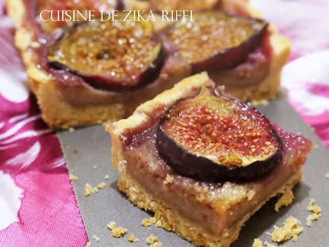 Tarte figues fraîches, crème aux noix et aux amandes