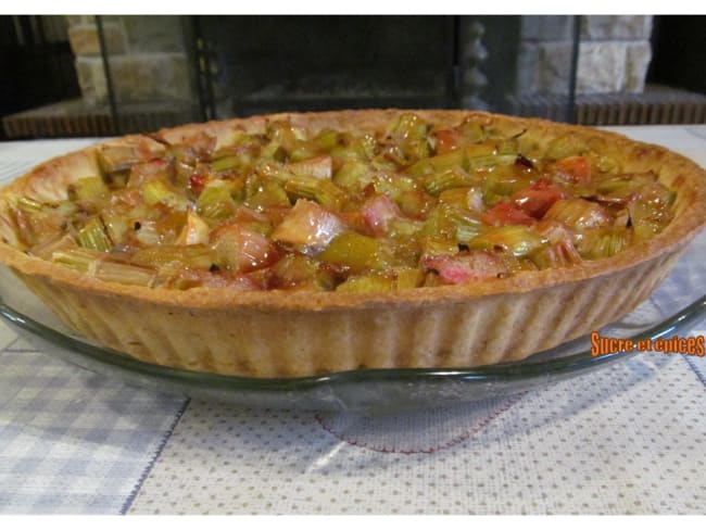 Tarte simple à la rhubarbe