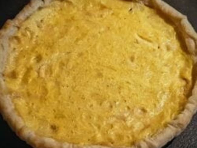 Quiche aux 3 fromages (comté, emmental et gruyère).