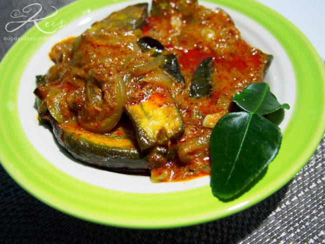 Aubergines au curry