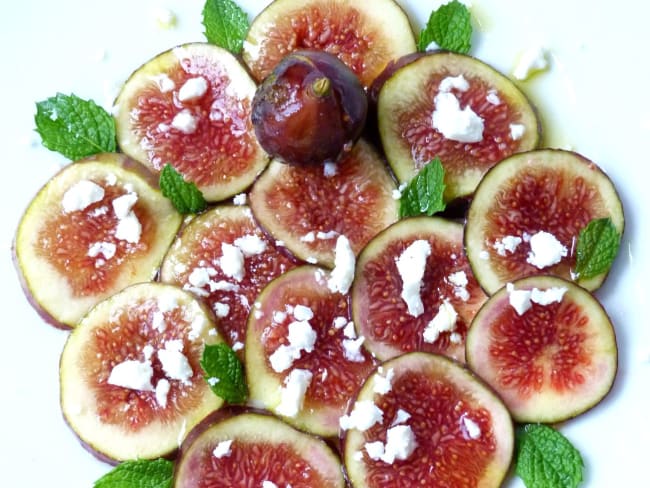 Carpaccio de figues et feta