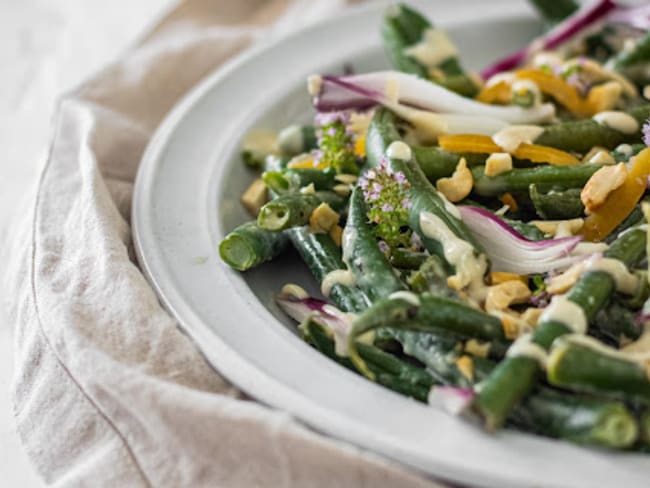 Salade de haricots verts frais