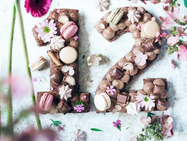 Gâteau "Number cake" au chocolat kinder