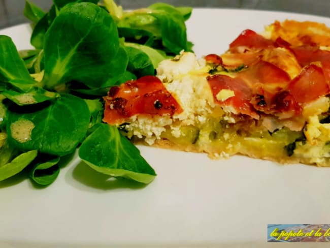 Quiche courgettes chèvre frais