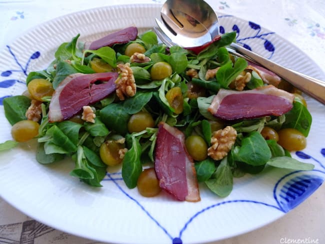 Salade sucrée salée aux mirabelles