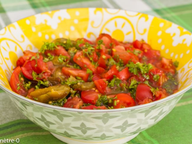 Salade de poivrons grillés et tomates (Maroc)