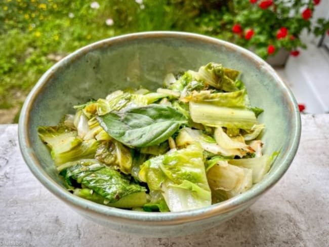 Salade romaine cuite