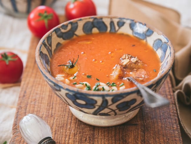 Gaspacho de tomate et concombre