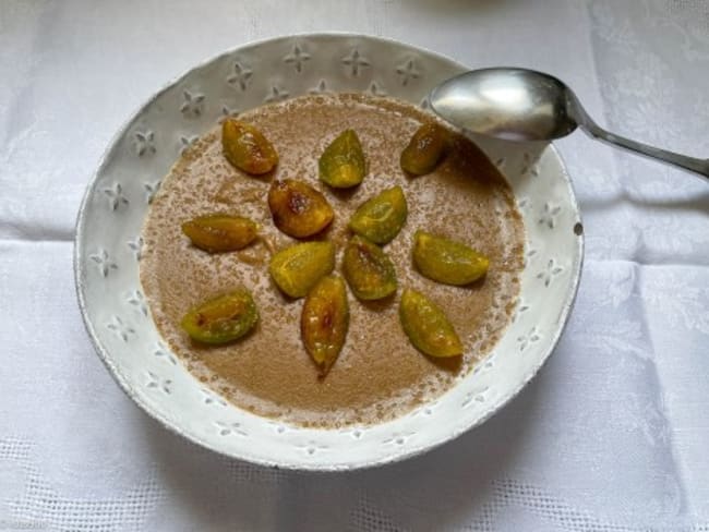 Flan végétal aux prunes