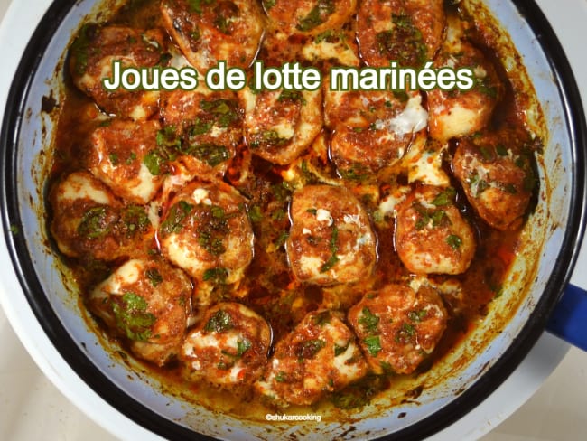 Joues de lotte marinées