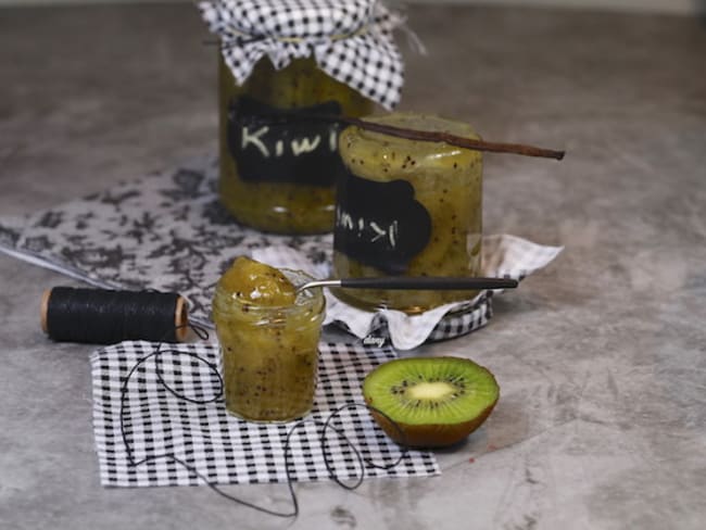 confiture de kiwis à la vanille