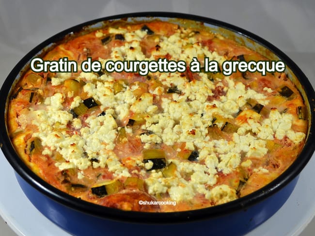 Gratin de courgettes à la grecque