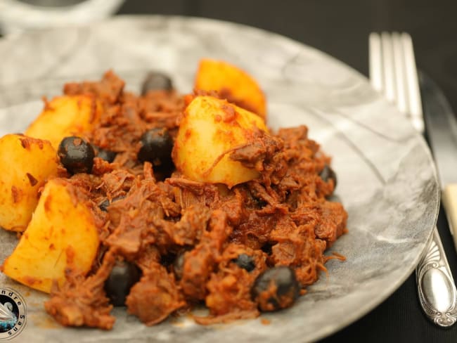 Mijoté de paleron de bœuf sauce tomate pimentée