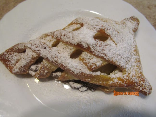 Feuilletés tressés aux poires et à la crème de marrons