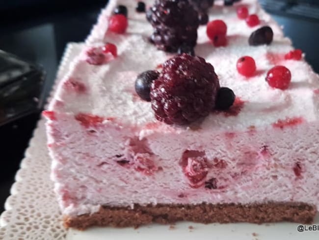 Charlotte aux fruits rouges sans gluten, keto, ig bas