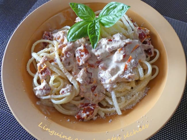 Linguine aux tomates séchées