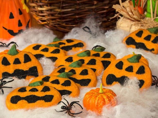 Biscuits citrouille pour Halloween