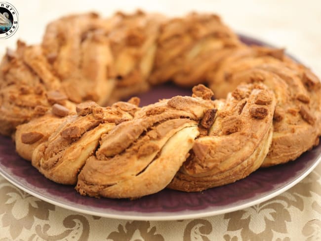 Brioche tressée pâte de spéculoos