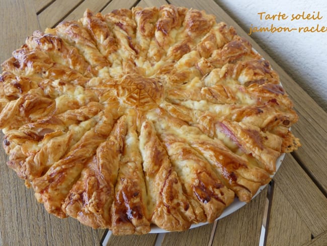 Tarte soleil jambon-raclette