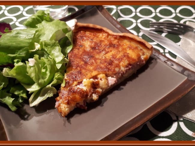 Quiche au bacon, cheddar et Comté