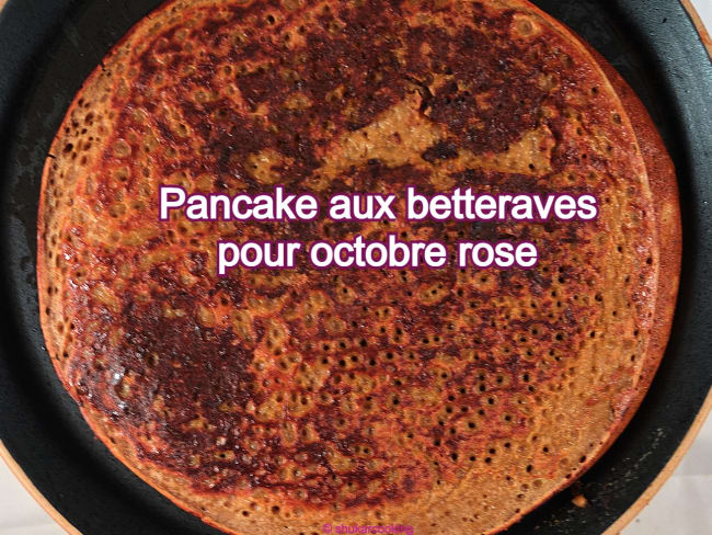 Pancake aux betteraves pour octobre rose