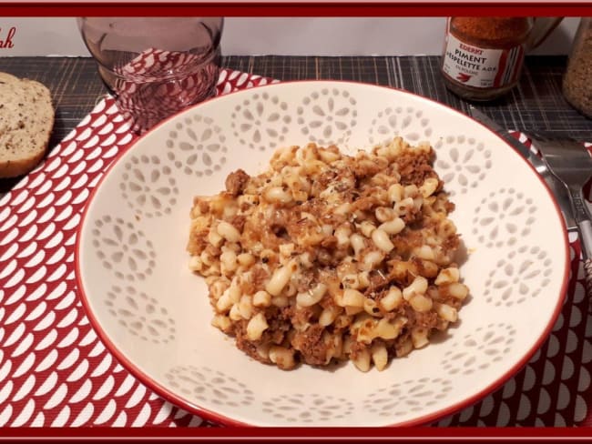 Gratin de pâtes à la bolognaise