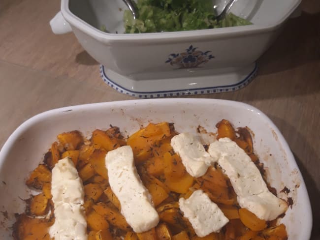 Potimarron rôti à la feta