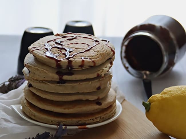 pancakes à la compote de pommes