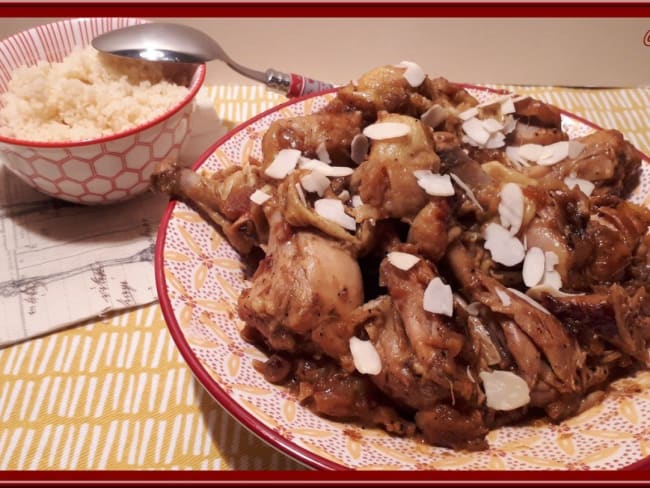 Tajine de poulet aux abricots et au citron