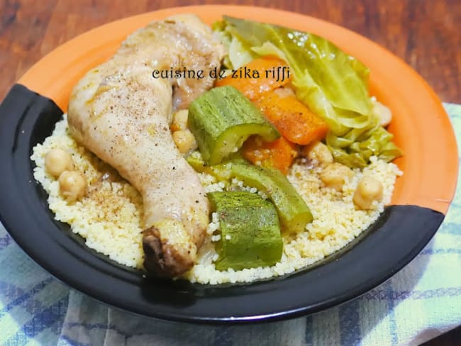 Couscous de l'automne au poulet fermier et au chou