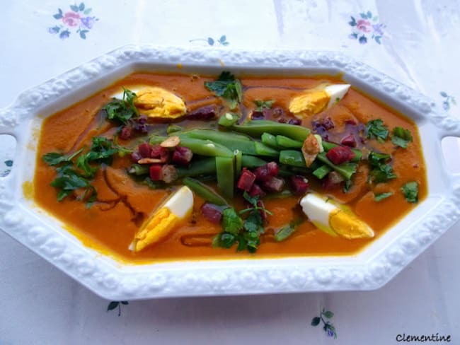 Purée de carottes aux haricots plats de Karlos Arguiñano