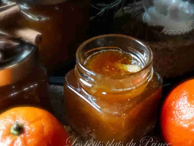 Marmelade de clémentines aux épices de noël