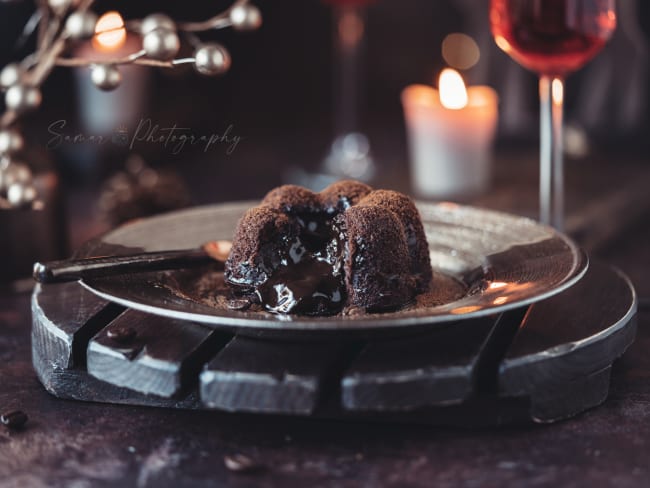 Mi cuit au chocolat au coeur coulant de Cyril Lignac