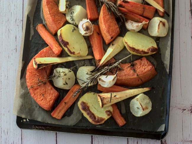 Légumes d'Automne rôtis au sirop d'Érable