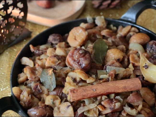 Marrons braisés aux épices de Noël