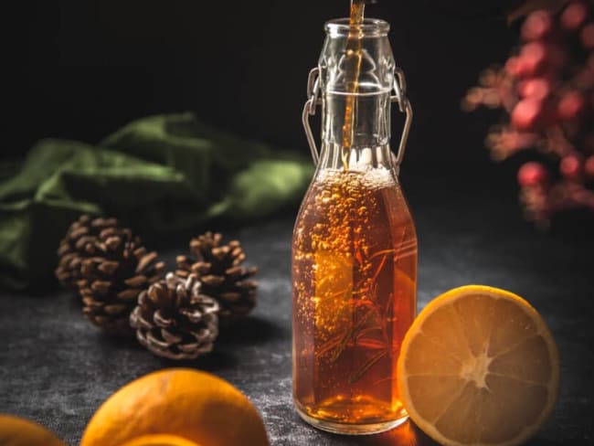 Vinaigre à l'orange et romarin