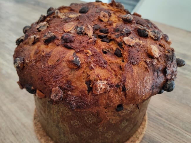 Panettone chocolat noisette pour un bon petit déjeuner