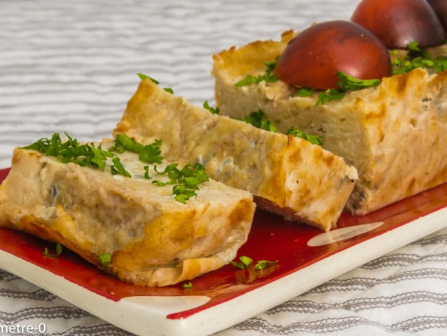 Financier salé aux poires et au bleu à servir à l'apéritif ou en entrée