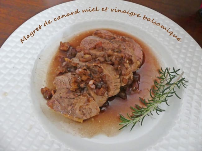 Magret de canard miel et vinaigre balsamique