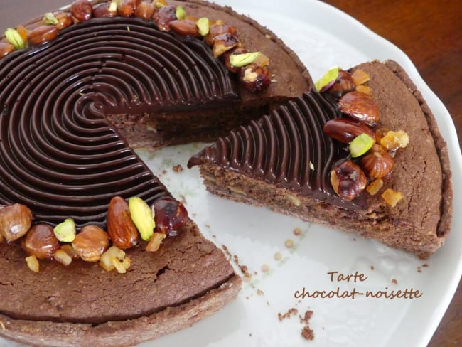 Tarte chocolat-noisette