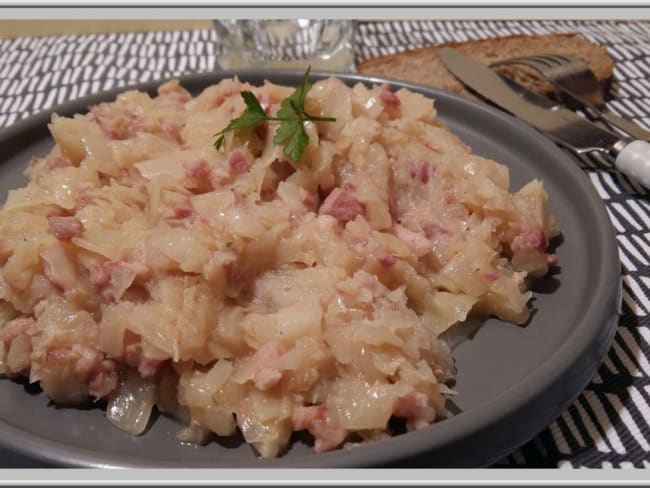 Chou blanc aux lardons